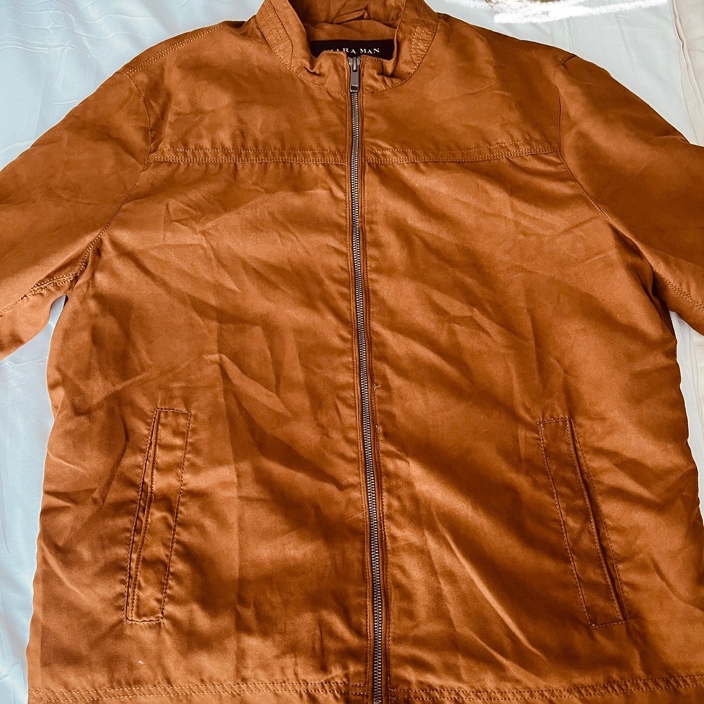 ZARA MAN Brown Bomber Jacket - XL